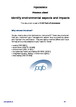 Identify environmental aspects and impacts  (process)