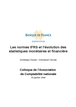 Les normes IFRS et l'évolution des statistiques monétaires et financière