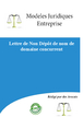 Modèle Lettre de Non Dépôt de nom de domaine concurrent (rédigé par des avocats)