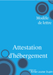 Modèle d'attestation d'hébergement