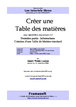 Créer une table des matières sous OpenOffice