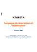 Langages de description et modélisation : Schema XML