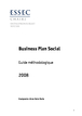 Business Plan social : guide méthodologique