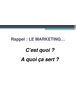 A quoi sert le marketing ?