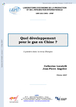 Quel développement pour le gaz en Chine ?